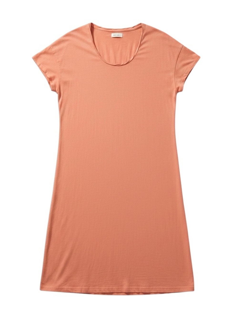 Poetry Hemp Organic Cotton Maxi T-Shirt Dress Size 16 Coral